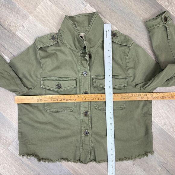 Wonderly Curvy Embroidered Back Twill Army Jacket Green 12W - Picture 14 of 16